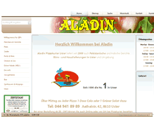Tablet Screenshot of aladinpizza.ch